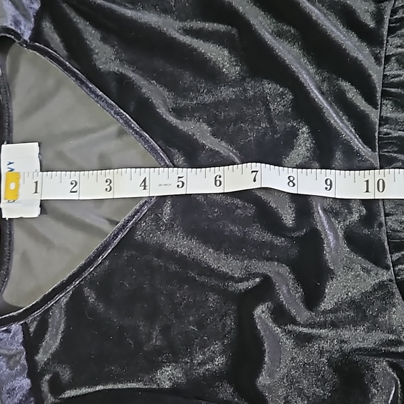 Old Navy Black Velour Tiered Babydoll Long Sleeve Dress, size XL - Picture 8 of 12